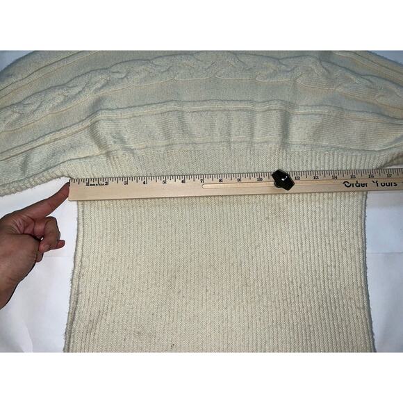 JOA Chunky Sweater Women Size Small Cream Cable Knit Ribbed Turtleneck Cabincore - Picture 5 of 13